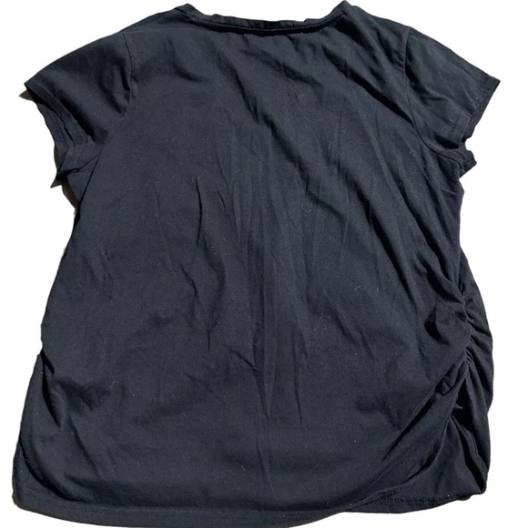 Vintage Womens Roca Wear Y2K Top Bedazzled Black Gold Shirt Sz L - Picture 3 of 4